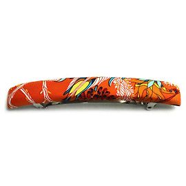 Barrette en soie Eclipse GM d'Hermès Orange