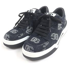 Dolce & Gabbana Tênis de denim com logo DG da Dolce&Gabbana Azul Outro