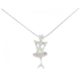 Autre Marque Collar de Diamante PT900 PT850 Plata