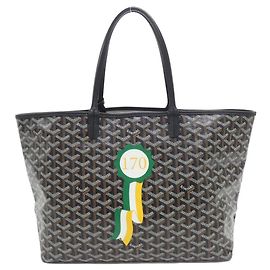Goyard Saint Louis Coated Canvas Tote Bag Black