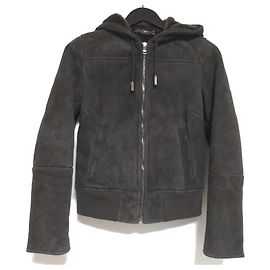 Dolce & Gabbana Giacca con cappuccio in shearling con zip Dolce&Gabbana Marrone