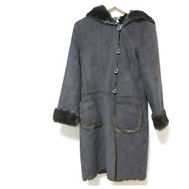 Abrigo largo con capucha Armani Jeans Castaño