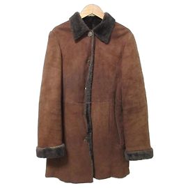 Autre Marque Paul Stuart Official Unnamed Shearling Coat Brown