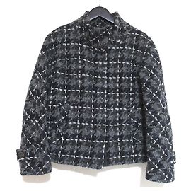 Chaqueta de tweed con cuello alto Max Mara Weekend Castaño