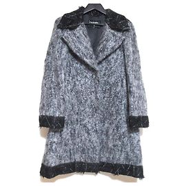 Cappotto in Mohair e Seta Chanel Marrone Nero