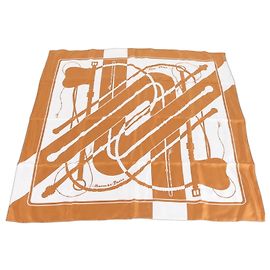 Écharpe Hermès Carré 90 Clic Clac Marron