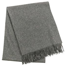 Hermès 100% Kaschmir grauer Schal Braun