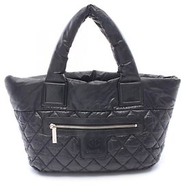Chanel Coco Cocoon Small Reversible Tote Bag Black Dark red