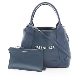 Balenciaga Navy Cabas XS 2-Way Handbag Navy blue