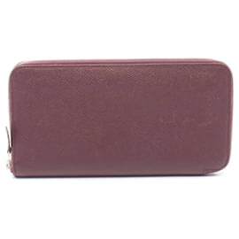 Hermès Hermes Azap Long Wallet Dark red