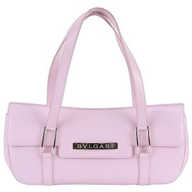 Bulgari Bvlgari Pink Leather Shoulder Tote Bag Pink