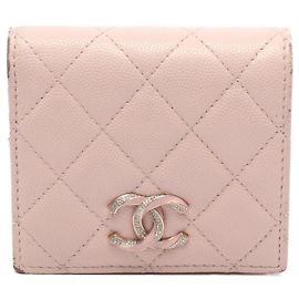 Chanel Matelassé Small Bi-fold Wallet Pink