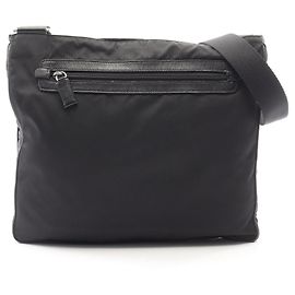 Sac à épaule avec logo triangle Prada Noir