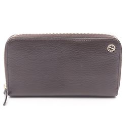 Gucci Interlocking G Round Long Wallet Brown