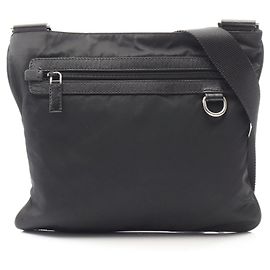 Prada Triangle Logo Shoulder Bag Black