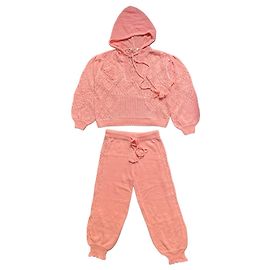 Conjunto LoveShackFancy Tomaso Hoodie e Nyla Jogger - Peach Melba Pescaria