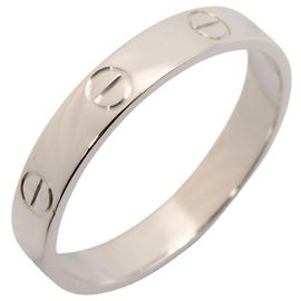 Cartier Mini Love Ring in 18K White Gold Silvery