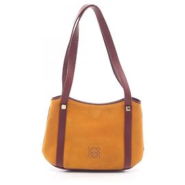 Loewe Anagram Tote Bag Dark red Yellow