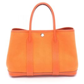 Hermès Hermes Garden Party TPM Tote Bag Red Orange