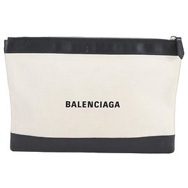 Borsa Balenciaga Navy Clip M 373834 Nero Bianco