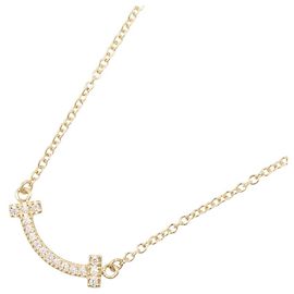 Colar Mini Diamante T Smile da Tiffany & Co. Dourado Outro