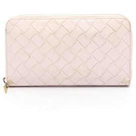 Bottega Veneta Pink Intrecciato Long Wallet Pink