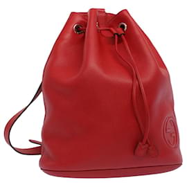 Gucci Soho Drawstring Backpack Leather Large Red