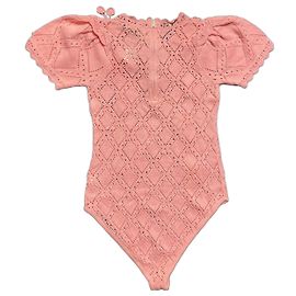 LoveShackFancy Bodysuit Forte - Peach Melba Melocotón