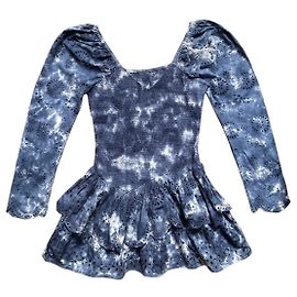 Vestido Mini Cedria LoveShackFancy Tie-Dye Azul marino