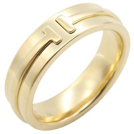 Anillo de Banda Estrecha T de Tiffany & Co. Dorado