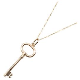 Colar de Chave Oval Tiffany & Co. em Ouro Rosa 18K Dourado