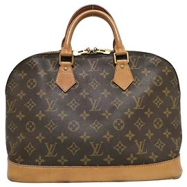 Louis Vuitton Alma Handbag Monogram Canvas MM Brown