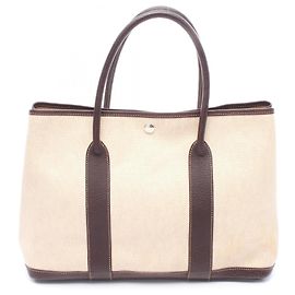 Hermès Hermes Garden Party PM Tote Bag Brown Beige