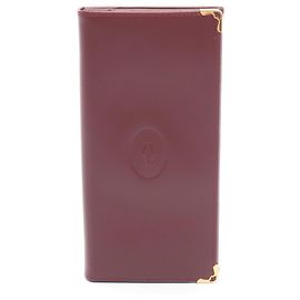 Cartier Must Line Bi-fold Long Wallet Dark red