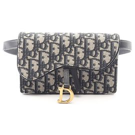 Christian Dior Borsa Saddle Dior in Navy/Beige Beige Blu navy