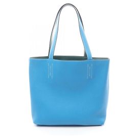Hermès Hermes Double Sens 36 Tote Bag Blue Green