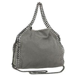 Autre Marque Stella MacCartney Chain Farabella Mini Bag Polyester 2way 371223 Auth 175884 Brown Silvery