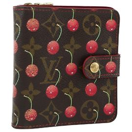 LOUIS VUITTON Monogram Cherry Compact Zip Bifold Wallet M95005 LV Auth 178602A Monogram