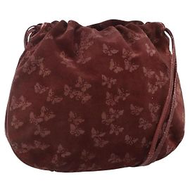 Sac à épaule Bottega Veneta Suède Bordeaux Or Auth bs34964 Doré Bordeaux