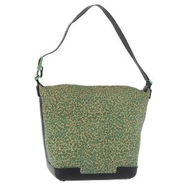 Sac à épaule en nylon vert Auth bs34945 de BOTTEGA VENETA Vert