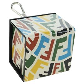 FENDI FF Vertigo Bag Charm Leather Multicolor Auth 178086M Multiple colors