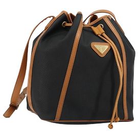 Saint Laurent Sac à épaule PVC Noir Or Auth 178070 Noir Doré