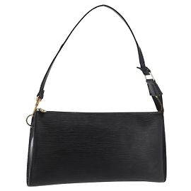 LOUIS VUITTON Pochette Accesorios Epi Negra M52982 LV Auth bs34835 Negro