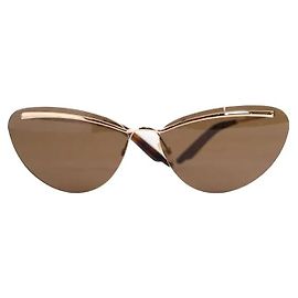 Dior Gafas retro marrones Castaño