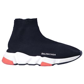 Balenciaga Speed Knit Sock Sneakers Black Red Black Other