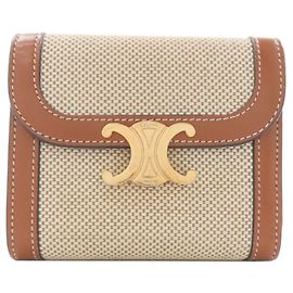 Céline Celine Triomphe Tri-fold Wallet Brown