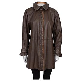 Gianfranco Ferré Ferre Classic Brown Leather Jacket Sz M Pre-owned Other