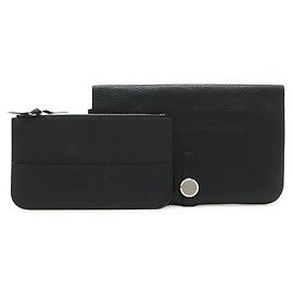 Cartera larga Hermès Dogon Duo GM Negro