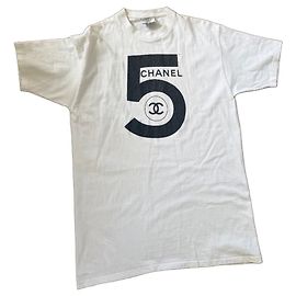 T-shirt de algodão Chanel N°5 Preto Branco