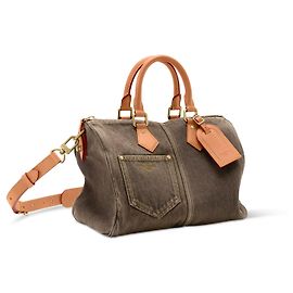 Louis Vuitton Speedy 30 Bandoulière Denim Marrom